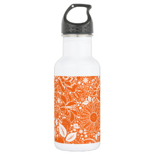Botanische Schönheit Orange Trinkflasche