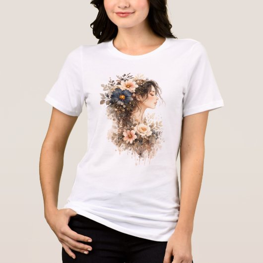 Botanische Schönheit Tri-Blend Shirt (Vorderseite)