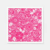 Botanische Schönheiten Hellrosa Party Napkins Serviette (Vorderseite)