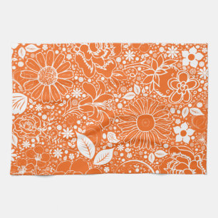 Botanische Schönheiten Orange KITCHEN TOWEL Handtuch