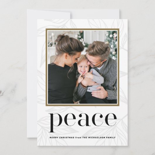 Botanische Schrift mit Foto- und Friedensstipograf Einladung (Vorderseite)