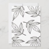 Botanische Schrift mit Foto- und Friedensstipograf Einladung (Rückseite)