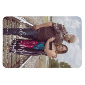 Botanische Schrift Save the Date Foto Ma Magnet (Horizontal)