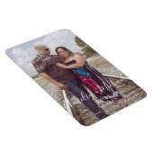 Botanische Schrift Save the Date Foto Ma Magnet (Rechte Seite)