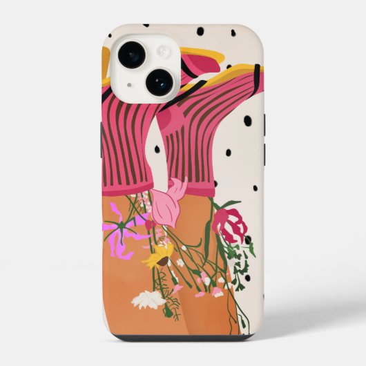 Botanische Schritte iPhone Hülle (Rückseite)