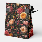 Botanische Schwarz-Moody-Hochzeit Geschenkschachtel (Rückseite)