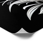 Botanische Schwarz-weiße Linie Zeichnend Poster (Ecke)