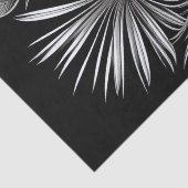 Botanische Schwarz-weiße Linie Zeichnend Seidenpapier (Detail)