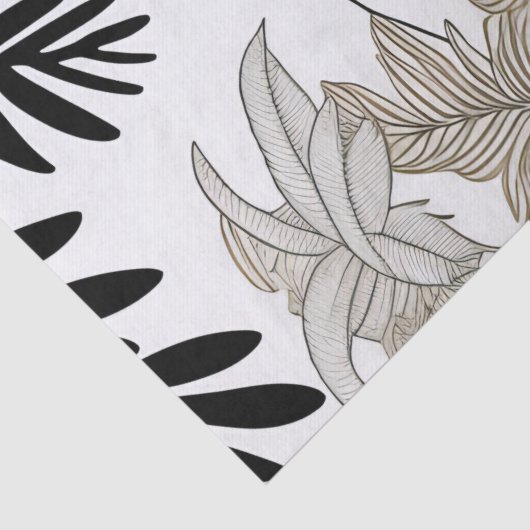 Botanische Schwarzwald-Linie Zeichnend Seidenpapier (Detail)