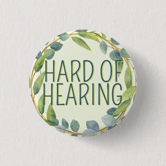 Botanische Schwerhörigkeit Button (Vorderseite)