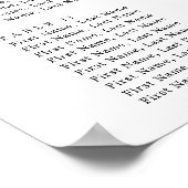 Botanische Seetabelle mit dunkelblauem Schiefer Poster (Ecke)