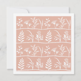 Botanische Serenade Sanfte Pfirsich Minimalistisch Mitteilungskarte
