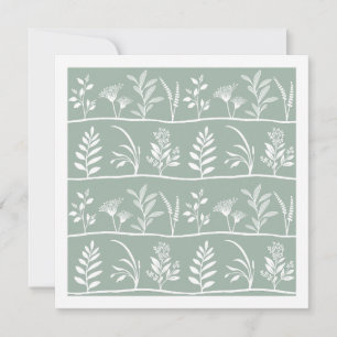 Botanische Serenade Sanfte Salbei Minimalistische  Mitteilungskarte