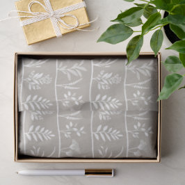 Botanische Serenade Sanftes Taupe Minimalistische  Seidenpapier