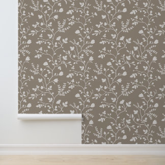Botanische Serenade XL zartes florales Silhouette Tapete