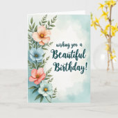 Botanische Serene Karte (Gelbe Blume)