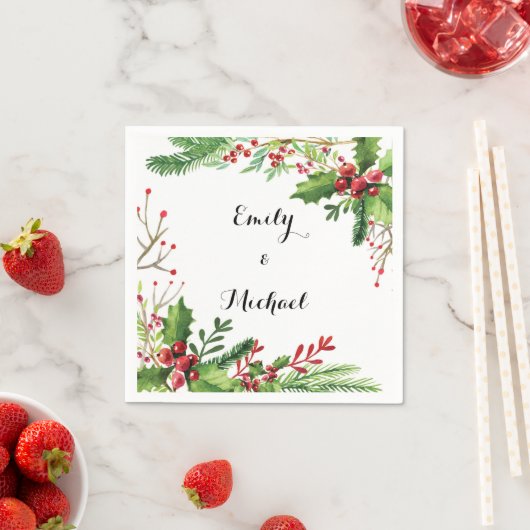 Botanische Serviette Rot (Beispiel)