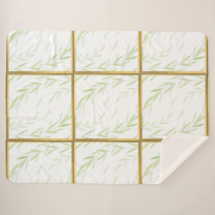 Botanische Sherpa‑Decke – schicker, gemütlicher Pl Sherpadecke