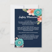 Botanische Sicherheitsmaßnahmen für Blaue und Rosa Mitteilungskarte (Vorderseite)