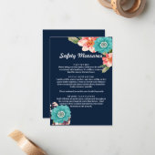 Botanische Sicherheitsmaßnahmen für Blaue und Rosa Mitteilungskarte (Vorderseite/Rückseite Beispiel)