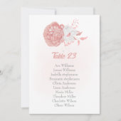 Botanische Sitzkarte in Rosa und Weiß Blume (Vorderseite)