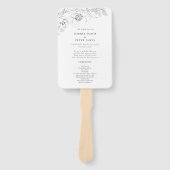 Botanische Sketch-Zeremonie Programm Hand Fan Fächer (Vorderseite)