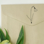Botanische Snowdrop Line Blume Gummistempel