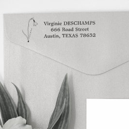 Botanische Snowdrop Line Blume Permastempel