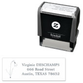 Botanische Snowdrop Line Blume Permastempel (Beispiel)