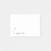 Botanische Snowdrop Line Blume Post-it Klebezettel (Vorderseite)