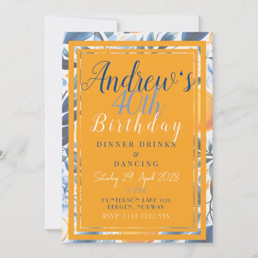 Botanische Sommereinladung Einladung (Vorderseite)