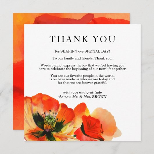 Botanische Sommerferien-Blume Einladung (Vorne/Hinten)