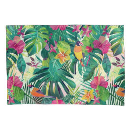 Botanische Sommergrün Florals Kissenbezug