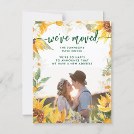 Botanische Sonnenblume Veränderung der Adresse bew Ankündigung