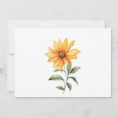 Botanische Sonnenblumenblume im Sommer UAWG Einladung (Rückseite)