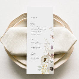 Botanische Speisekarte Menükarte
