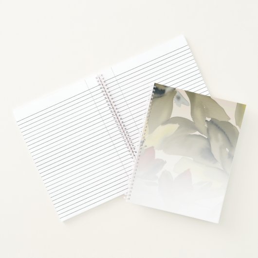 Botanische Spirale mit Verlassen Wasserfarbe Notizblock (Innenseite)