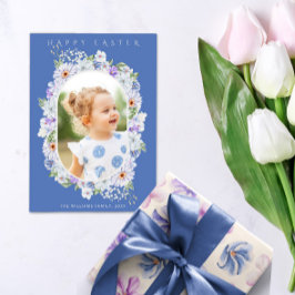 Botanische Spitzen-Osterfotokarte Feiertagskarte