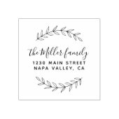 Botanische Sprig-Rücksendeadresse mit benutzerdefi Gummistempel (Prägung)