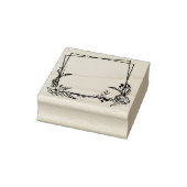 Botanische Square-Blume, Journal-Rahmen Gummistempel (Stempel)