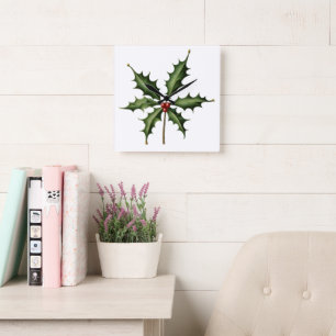 BOTANISCHE STECKPALME QUADRATISCHE WANDUHR