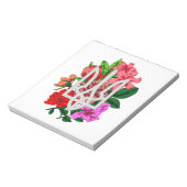 Botanische Stillzeit und ukrainische Trident-Trazu Notizblock (Rotiert)