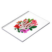 Botanische Stillzeit und ukrainische Trident-Trazu Notizblock (Linke Seite)