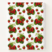 Botanische Strawberry-Illustration Druckrezepte Notizblock (Rückseite)