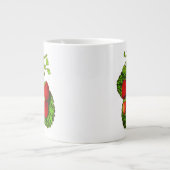 Botanische Strawberry-Illustration Jumbo-Tasse (Vorderseite)