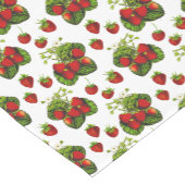 Botanische Strawberry Illustration Print on White Kurzer Tischläufer (Ecke)