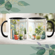 Botanische Sukkulenten Cottagecore-Ästhetik-Kaffee