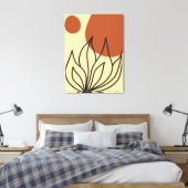 Botanische Symmetry Abstrakt Line Art Wall Prints Leinwanddruck (Insitu (Schlafzimmer))
