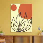 Botanische Symmetry Abstrakt Line Art Wall Prints Leinwanddruck (Insitu (Wohnzimmer))