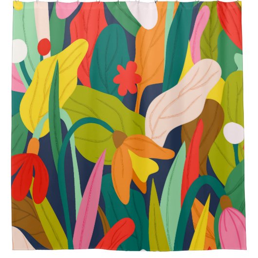 Botanische Symphonie Duschvorhang (Vorderseite)